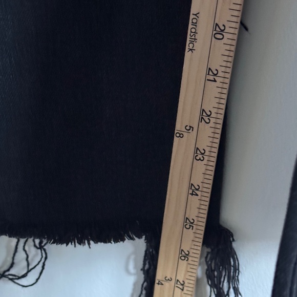 Madewell Cali Demi-Boot Jeans Size 24 Black Cropped Raw Hem High Waisted - Picture 10 of 10